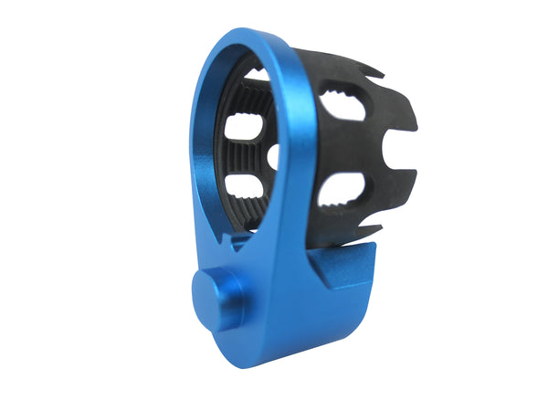 AR Enhanced Castle Nut & Extended End Plate - CastleNut-Blue